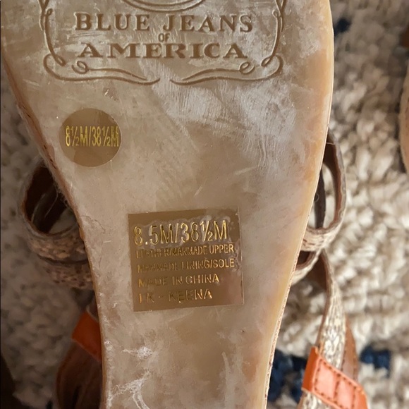 Brown, Orange, and snakeprint Lucky Brand wedges - Picture 4 of 5